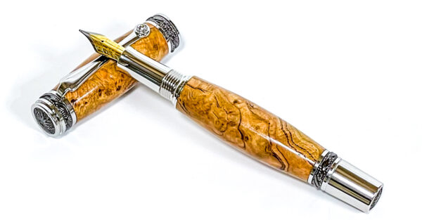 Engravable Custom Handmade Burl Wood Fountain Pen