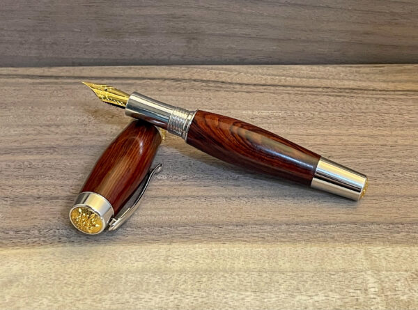 Luxury Handmade Cocobolo Fountain Pen In The Gentlemen’s Style