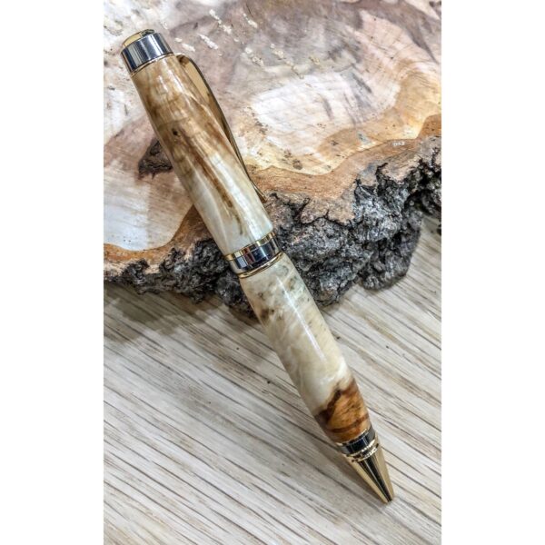Engravable Custom Maple Burl Personalized Ballpoint Pen