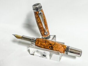 Engravable Custom Handmade Burl Wood Fountain Pen