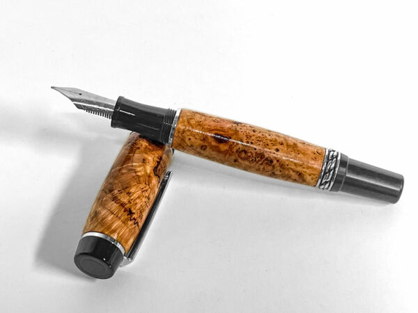 Engravable Unique Custom Cherry Burl Fountain Pen