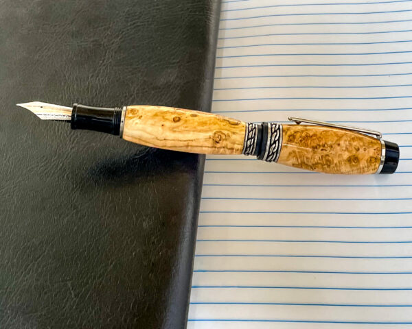 Engravable Unique Custom Cherry Burl Fountain Pen