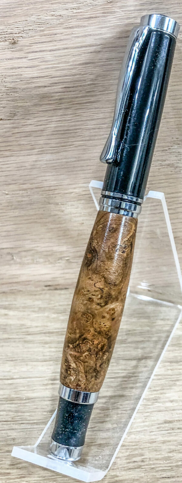 Unique Personalized Burl Wood Rollerball Pen