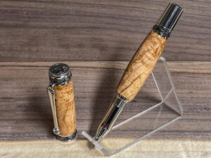 Unique Handmade Custom Burl Wood Rollerball Pen In The Gentlemen's Style